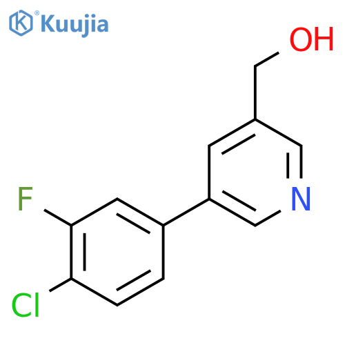 (5-(4-Chloro-3-fluorophenyl)pyridin-3-yl)methanol structure