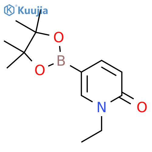 1-ethyl-5-(tetramethyl-1,3,2-dioxaborolan-2-yl)-1,2-dihydropyridin-2-one structure