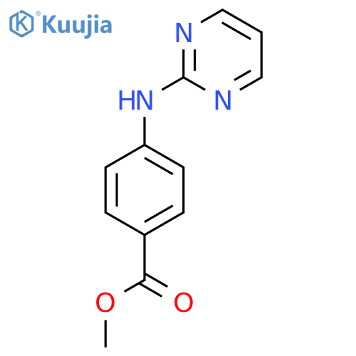 Methyl 4-[(pyrimidin-2-yl)amino]benzoate structure
