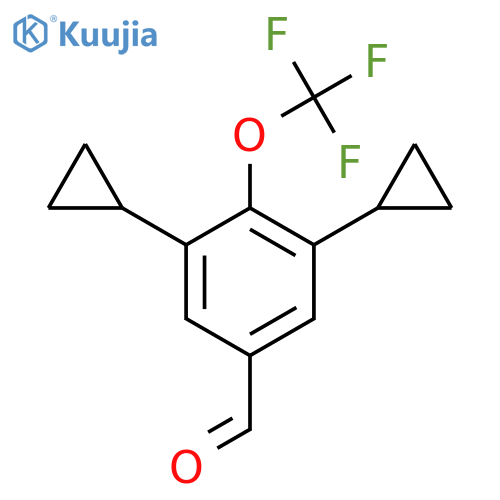 3,5-Dicyclopropyl-4-(trifluoromethoxy)benzaldehyde structure