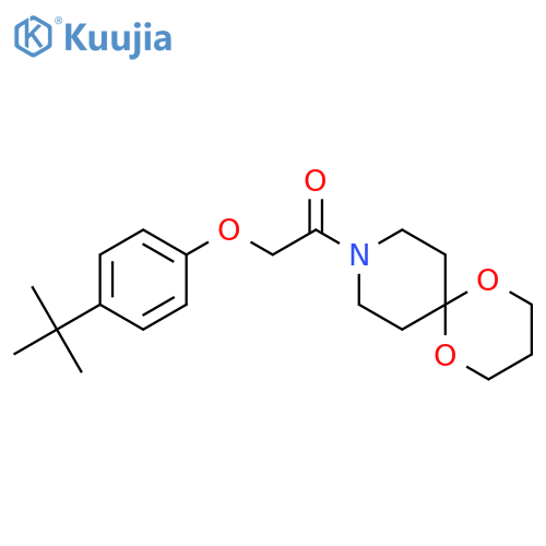 2-(4-tert-butylphenoxy)-1-{1,5-dioxa-9-azaspiro5.5undecan-9-yl}ethan-1-one structure