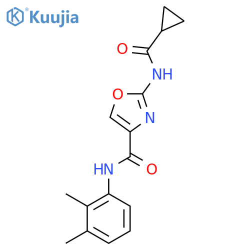 2-cyclopropaneamido-N-(2,3-dimethylphenyl)-1,3-oxazole-4-carboxamide structure