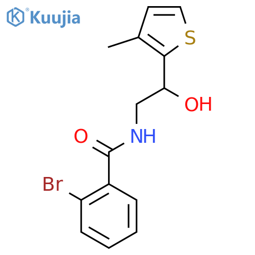 2-bromo-N-2-hydroxy-2-(3-methylthiophen-2-yl)ethylbenzamide structure