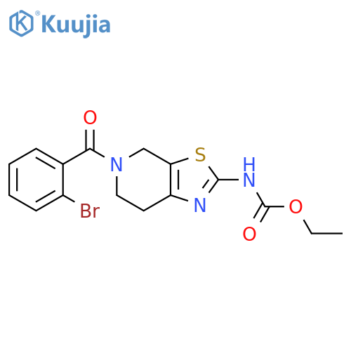 ethyl N-5-(2-bromobenzoyl)-4H,5H,6H,7H-1,3thiazolo5,4-cpyridin-2-ylcarbamate structure