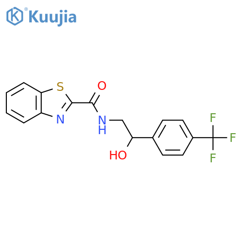 N-{2-hydroxy-2-[4-(trifluoromethyl)phenyl]ethyl}-1,3-benzothiazole-2-carboxamide structure