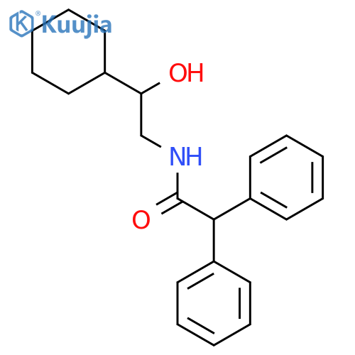 N-(2-cyclohexyl-2-hydroxyethyl)-2,2-diphenylacetamide structure