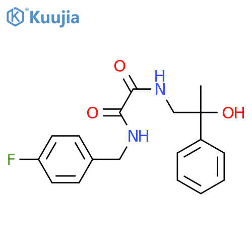 N'-[(4-fluorophenyl)methyl]-N-(2-hydroxy-2-phenylpropyl)ethanediamide structure
