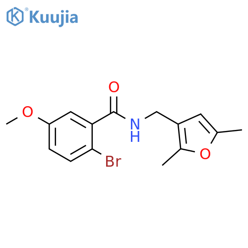 2-bromo-N-(2,5-dimethylfuran-3-yl)methyl-5-methoxybenzamide structure