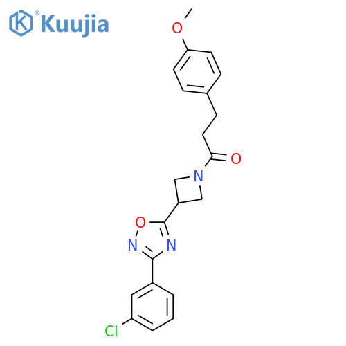 1-{3-3-(3-chlorophenyl)-1,2,4-oxadiazol-5-ylazetidin-1-yl}-3-(4-methoxyphenyl)propan-1-one structure