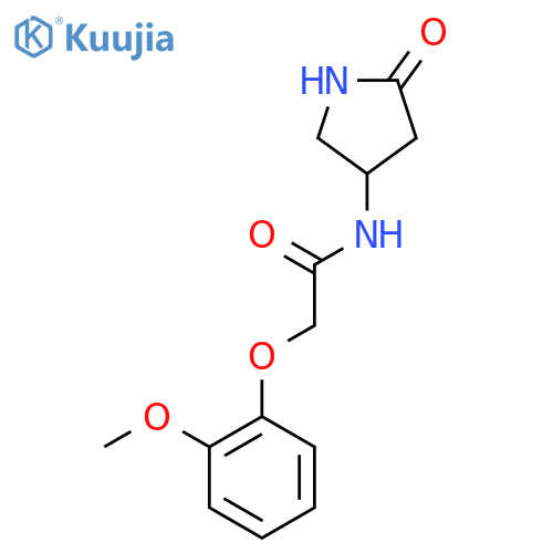 2-(2-methoxyphenoxy)-N-(5-oxopyrrolidin-3-yl)acetamide structure