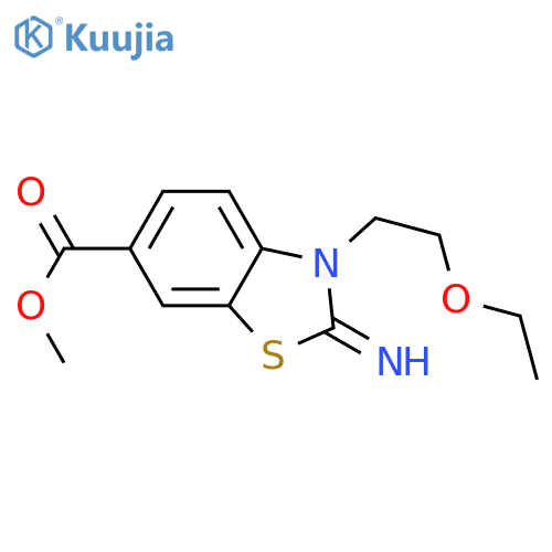 methyl 3-(2-ethoxyethyl)-2-imino-2,3-dihydro-1,3-benzothiazole-6-carboxylate structure