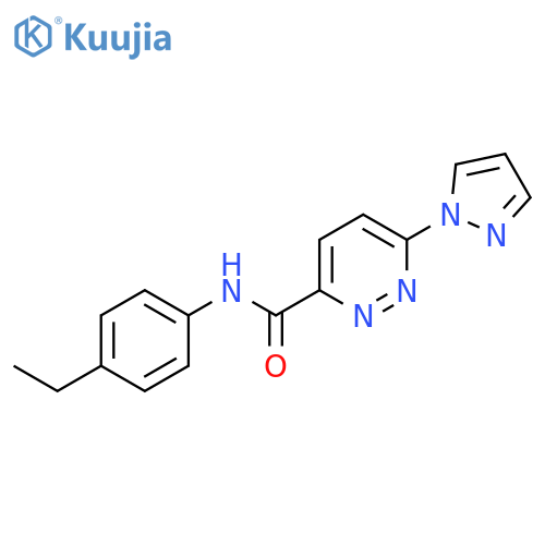 N-(4-ethylphenyl)-6-(1H-pyrazol-1-yl)pyridazine-3-carboxamide structure