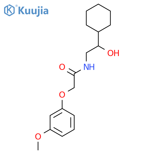 N-(2-cyclohexyl-2-hydroxyethyl)-2-(3-methoxyphenoxy)acetamide structure