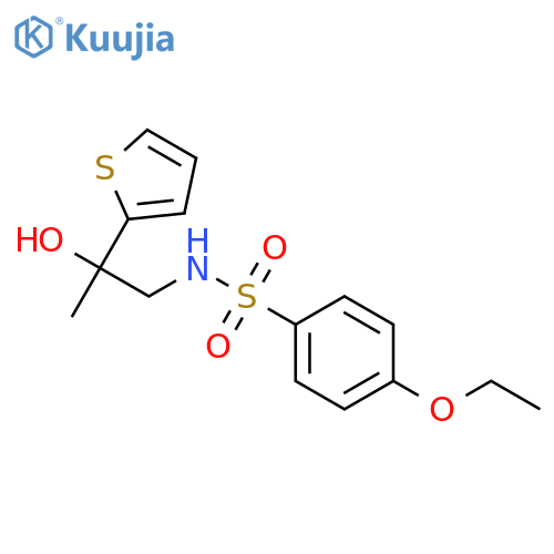 4-ethoxy-N-2-hydroxy-2-(thiophen-2-yl)propylbenzene-1-sulfonamide structure