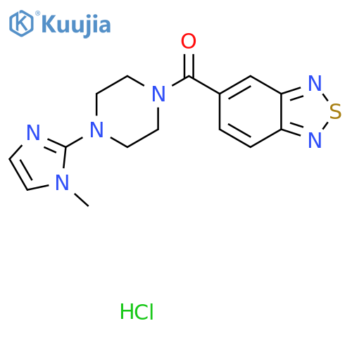 5-4-(1-methyl-1H-imidazol-2-yl)piperazine-1-carbonyl-2,1,3-benzothiadiazole hydrochloride structure