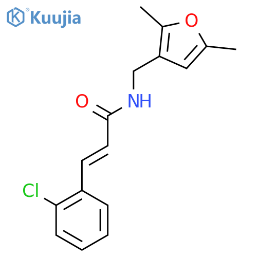 (2E)-3-(2-chlorophenyl)-N-(2,5-dimethylfuran-3-yl)methylprop-2-enamide structure