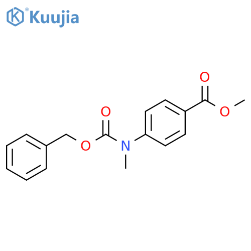 Benzoic acid, 4-[methyl[(phenylmethoxy)carbonyl]amino]-, methyl ester structure