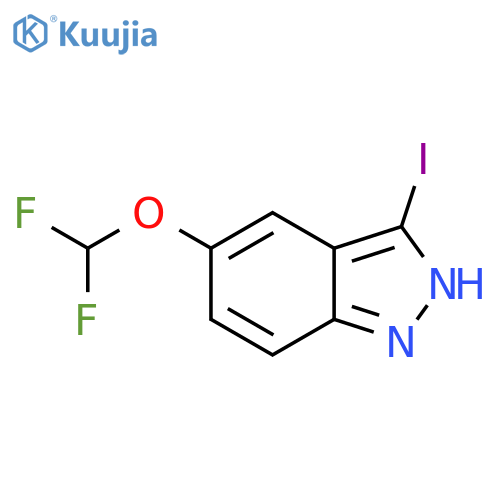 5-(difluoromethoxy)-3-iodo-1H-indazole structure
