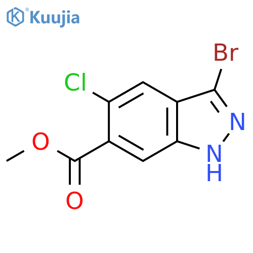 Methyl 3-Bromo-5-chloro-1H-indazole-carboxylate structure