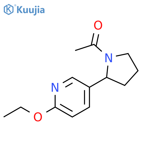 1-[2-(6-Ethoxy-pyridin-3-yl)-pyrrolidin-1-yl]-ethanone structure