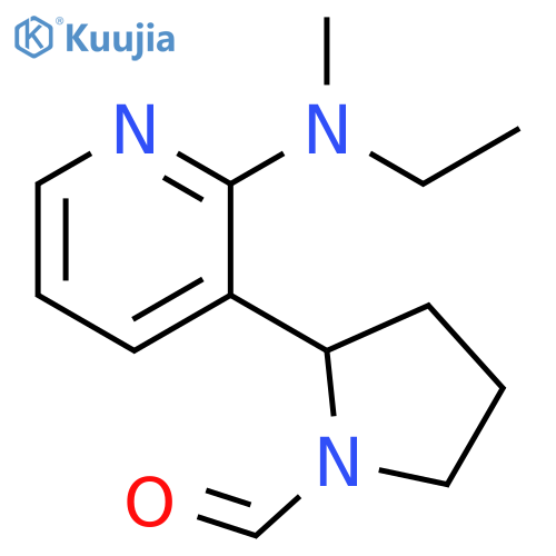 2-[2-(Ethyl-methyl-amino)-pyridin-3-yl]-pyrrolidine-1-carbaldehyde structure