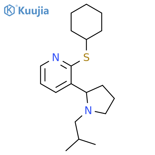 2-Cyclohexylsulfanyl-3-(1-isobutyl-pyrrolidin-2-yl)-pyridine structure