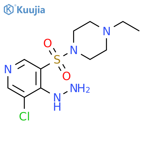 [3-Chloro-5-(4-ethyl-piperazine-1-sulfonyl)-pyridin-4-yl]-hydrazine structure