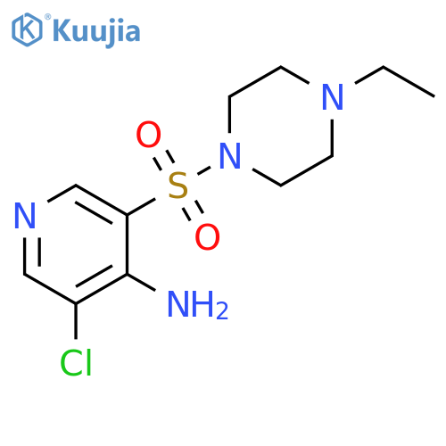 3-Chloro-5-(4-ethyl-piperazine-1-sulfonyl)-pyridin-4-ylamine structure