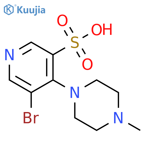 5-Bromo-4-(4-methyl-piperazin-1-yl)-pyridine-3-sulfonic acid structure