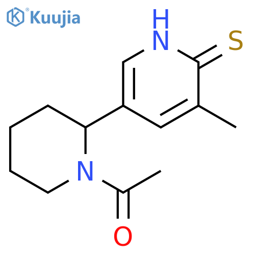 1-(6-Mercapto-5-methyl-3,4,5,6-tetrahydro-2H-[2,3]bipyridinyl-1-yl)-ethanone structure
