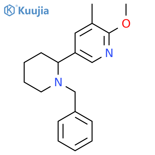 1-Benzyl-6-methoxy-5-methyl-1,2,3,4,5,6-hexahydro-[2,3]bipyridinyl structure