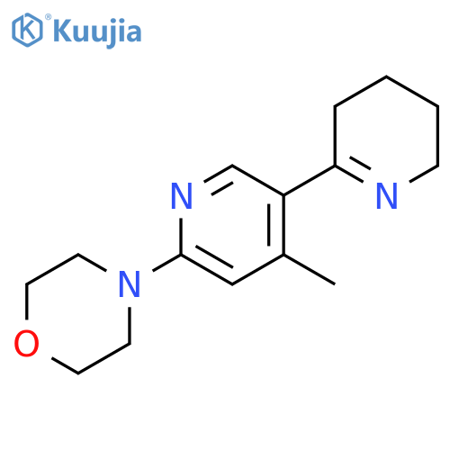 4-Methyl-6-morpholin-4-yl-3,4,5,6-tetrahydro-[2,3]bipyridinyl structure