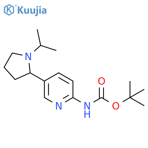 [5-(1-Isopropyl-pyrrolidin-2-yl)-pyridin-2-yl]-carbamic acid tert-butyl ester structure
