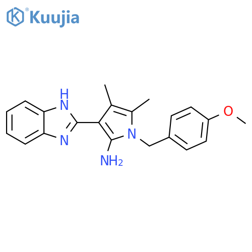 3-(1H-Benzoimidazol-2-yl)-1-(4-methoxy-benzyl)-4,5-dimethyl-1H-pyrrol-2-ylamine structure