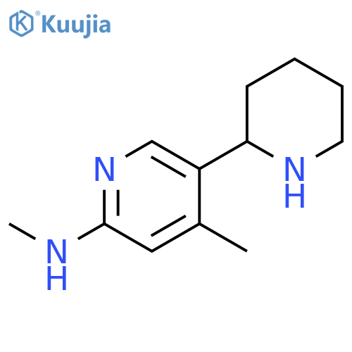 Methyl-(4-methyl-1,2,3,4,5,6-hexahydro-[2,3]bipyridinyl-6-yl)-amine structure