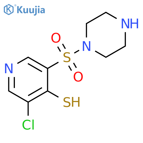 3-Chloro-5-(piperazine-1-sulfonyl)-pyridine-4-thiol structure