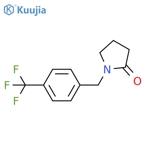 1-{[4-(trifluoromethyl)phenyl]methyl}pyrrolidin-2-one structure