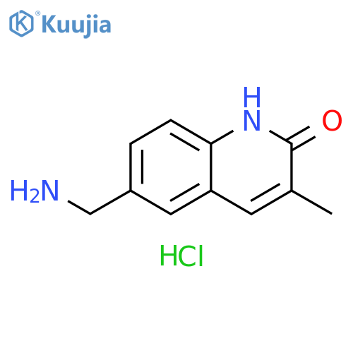 6-(aminomethyl)-3-methyl-1,2-dihydroquinolin-2-one hydrochloride structure