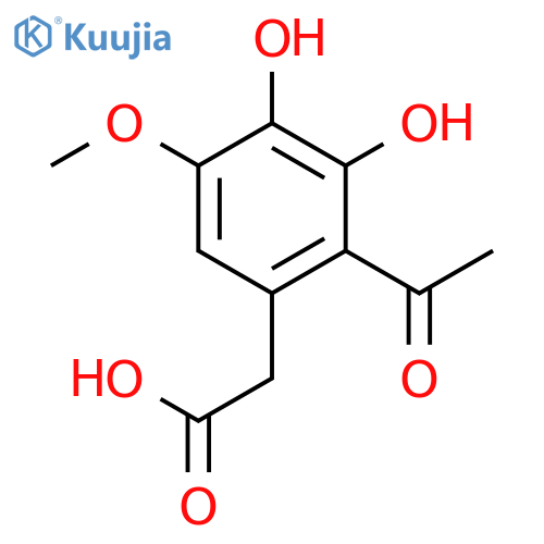 Benzeneacetic acid,2-acetyl-3,4-dihydroxy-5-methoxy- structure