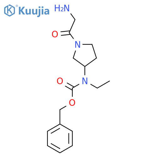 [1-(2-Amino-acetyl)-pyrrolidin-3-yl]-ethyl-carbamic acid benzyl ester structure