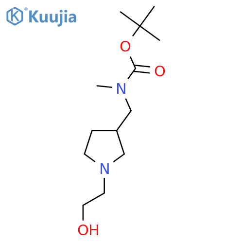 [1-(2-Hydroxy-ethyl)-pyrrolidin-3-ylmethyl]-methyl-carbamic acid tert-butyl ester structure