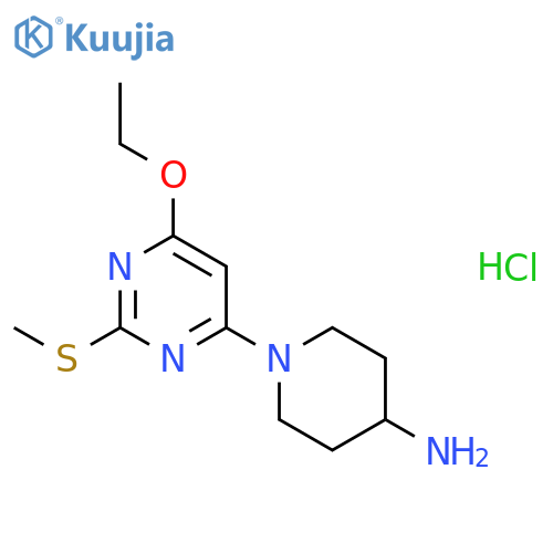 1-(6-Ethoxy-2-(methylthio)pyrimidin-4-yl)piperidin-4-amine hydrochloride structure