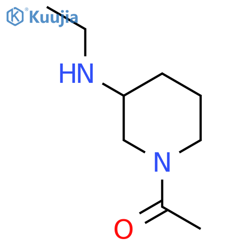 1-(3-Ethylamino-piperidin-1-yl)-ethanone structure