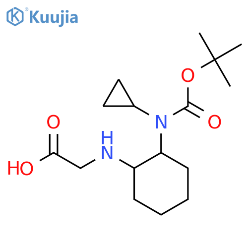 [2-(Tert-Butoxycarbonyl-cyclopropyl-amino)-cyclohexylamino]-acetic acid structure