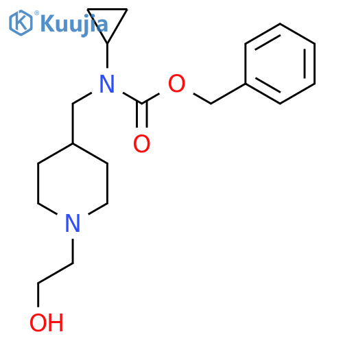 Cyclopropyl-[1-(2-hydroxy-ethyl)-piperidin-4-ylmethyl]-carbamic acid benzyl ester structure