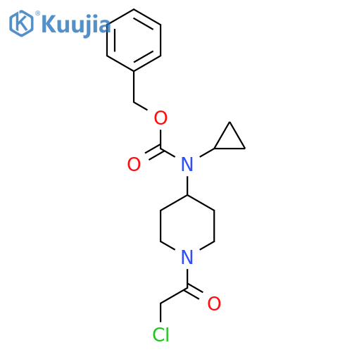 [1-(2-Chloro-acetyl)-piperidin-4-yl]-cyclopropyl-carbamic acid benzyl ester structure
