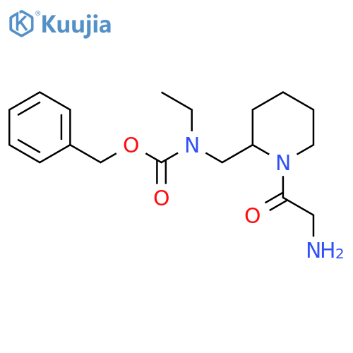 [1-(2-Amino-acetyl)-piperidin-2-ylmethyl]-ethyl-carbamic acid benzyl ester structure