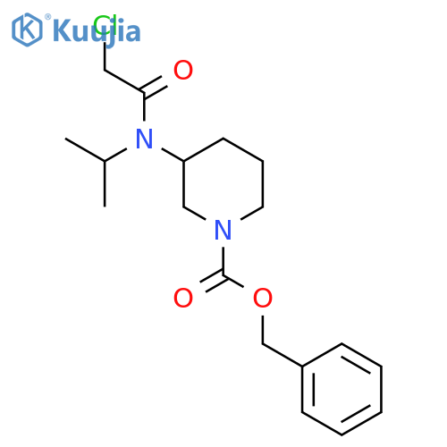 3-[(2-Chloro-acetyl)-isopropyl-amino]-piperidine-1-carboxylic acid benzyl ester structure