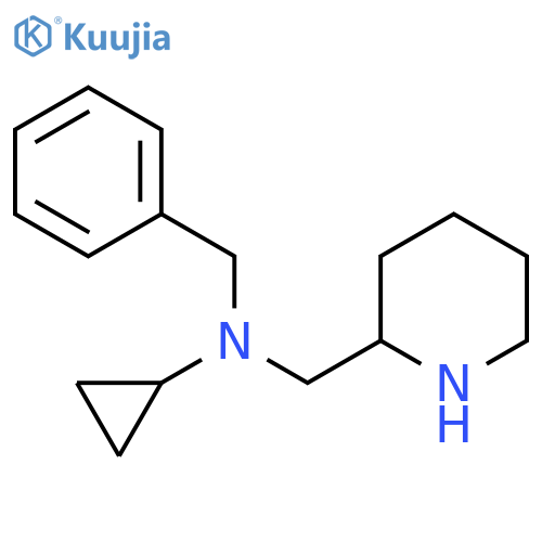 Benzyl-cyclopropyl-piperidin-2-ylmethyl-amine structure