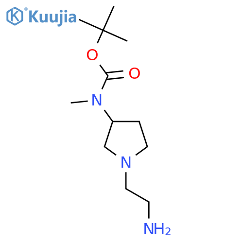 [1-(2-Amino-ethyl)-pyrrolidin-3-yl]-methyl-carbamic acid tert-butyl ester structure